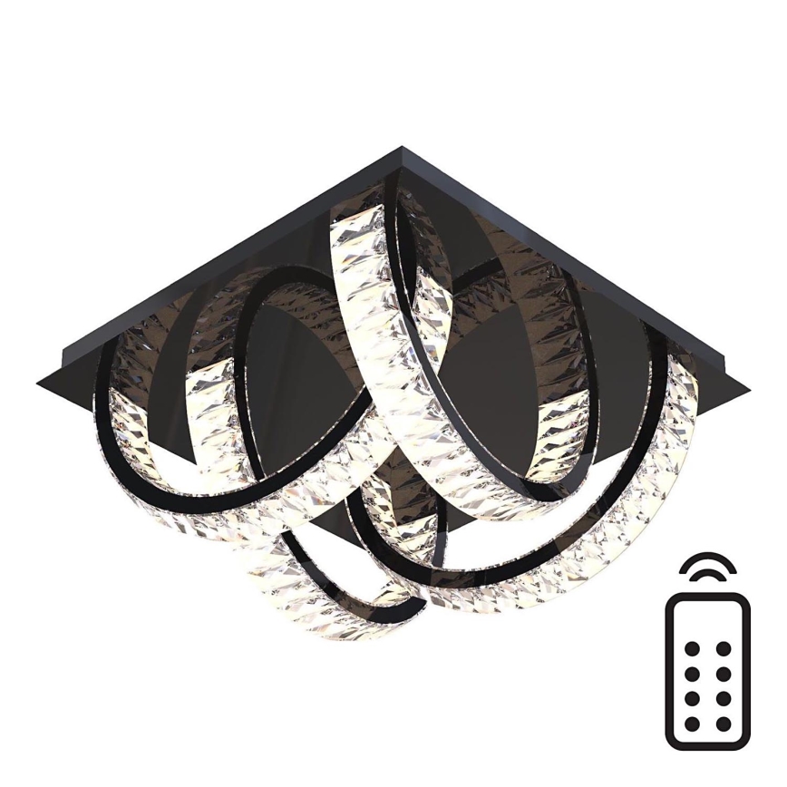 Zuma Line - LED Plafón de cristal regulable LED/23,5W/230V 2700-6000K negro + control remoto