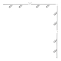 Zuma Line - Luminaria de focos para sistema de riel 8xGU10/35W/230V blanca
