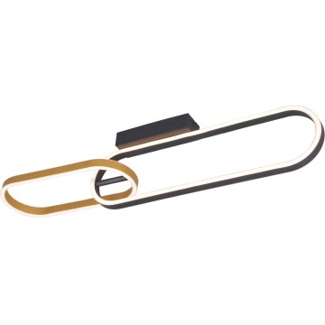 Zuma Line - Luminaria de techo LED 2xLED/24W/230V negra/dorada