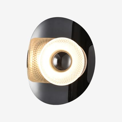 Zuma Line - Aplique de pared LED/8W/230V negro/negro ahumado