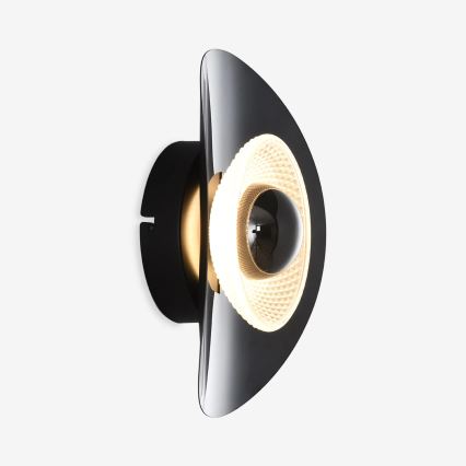 Zuma Line - Aplique de pared LED/8W/230V negro/negro ahumado