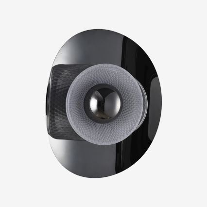 Zuma Line - Aplique de pared LED/8W/230V negro/negro ahumado