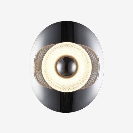 Zuma Line - Aplique de pared LED/8W/230V negro/negro ahumado
