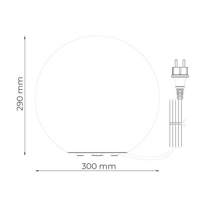 Zuma Line - Lámpara exterior 1xE27/15W/230V Ø 30 cm IP44