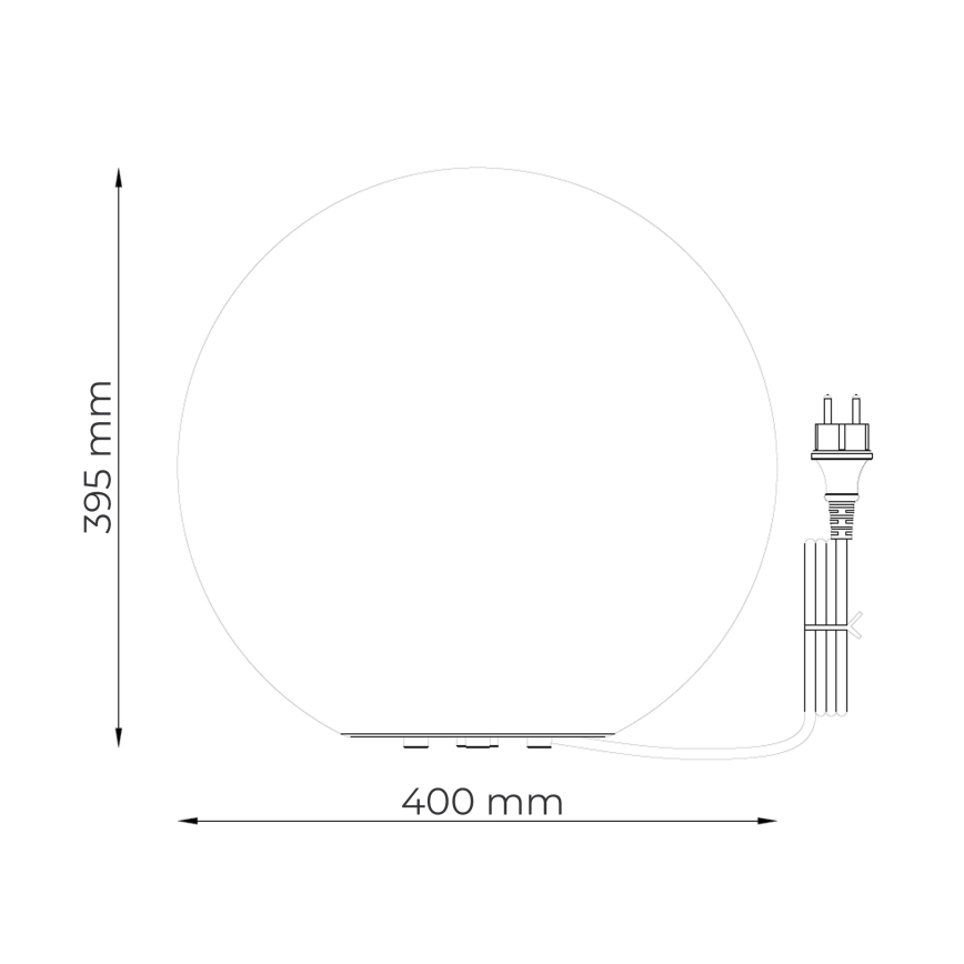 Zuma Line - Lámpara de exterior 1xE27/15W/230V, diámetro 40 cm, IP44