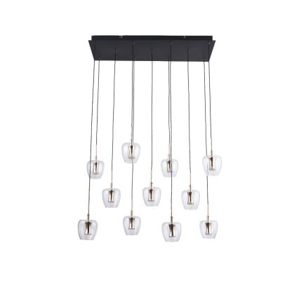 Zuma Line - Lámpara de suspensión LED con cable 11xLED/3W/230V negra
