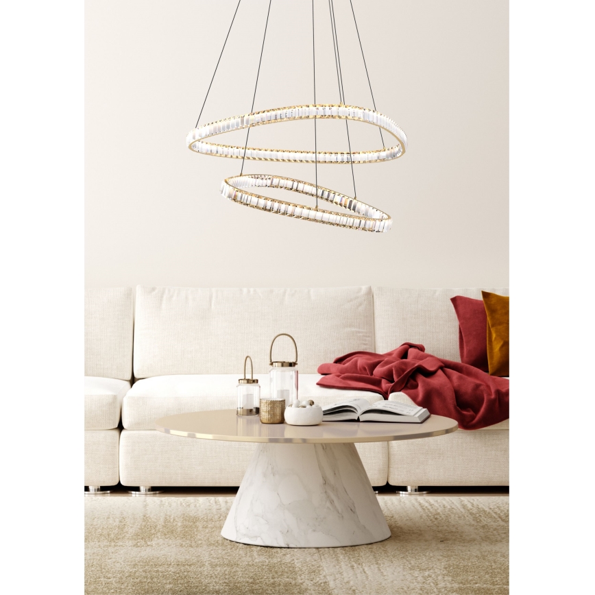 Zuma Line MD3169-2-3GT - Lámpara de araña LED en una cadena ATHESA LED/36W/230V 2700-6000K + control remoto