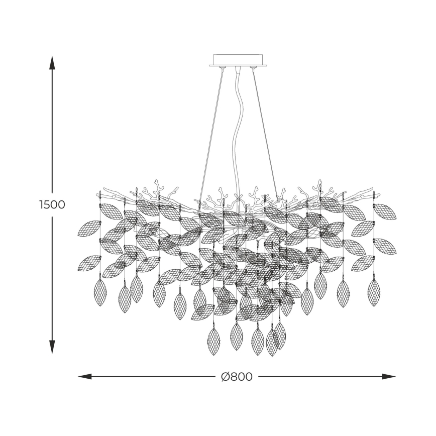 Zuma Line - Lámpara colgante 10xG9/3,5W/230V cromo brillante