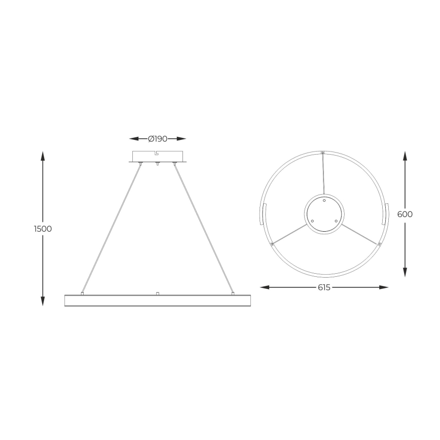 Zuma Line - Lámpara de araña LED regulable LED/30W/230V negro/dorado