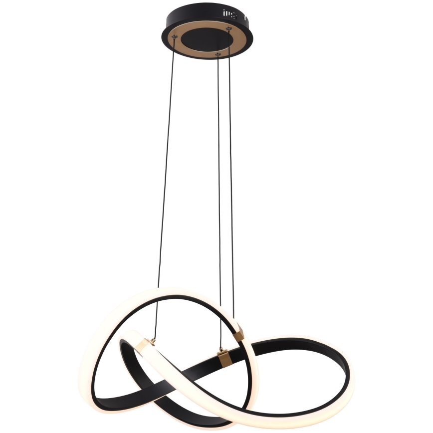 Zuma Line - Lámpara de araña LED regulable LED/44W/230V negro/dorado