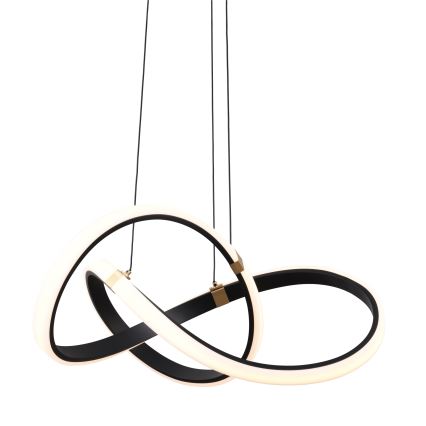 Zuma Line - Lámpara de araña LED regulable LED/44W/230V negro/dorado