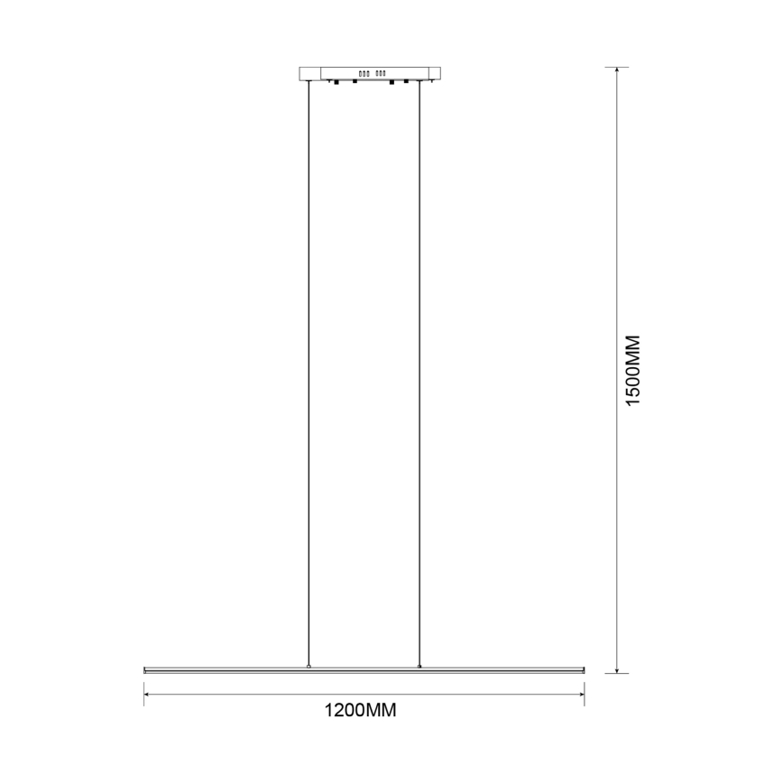 Zuma Line - Lámpara colgante LED en cable LED/20W/230V dorada