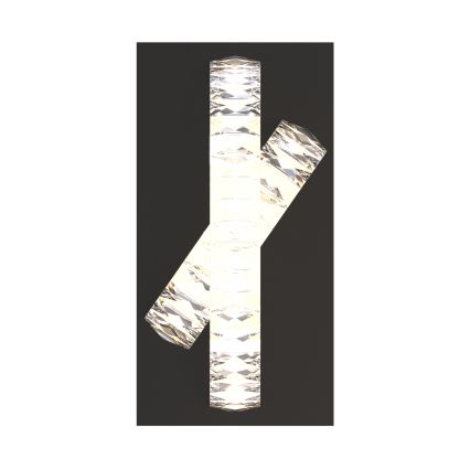 Zuma Line - Aplique de cristal LED regulable LED/18W/230V 2700-6000K negro + control remoto