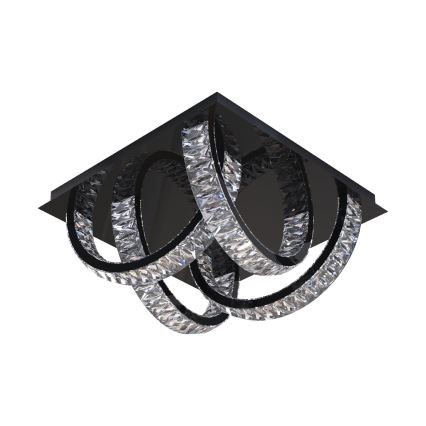 Zuma Line - LED Plafón de cristal regulable LED/23,5W/230V 2700-6000K negro + control remoto