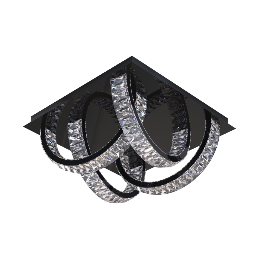 Zuma Line - LED Plafón de cristal regulable LED/23,5W/230V 2700-6000K negro + control remoto