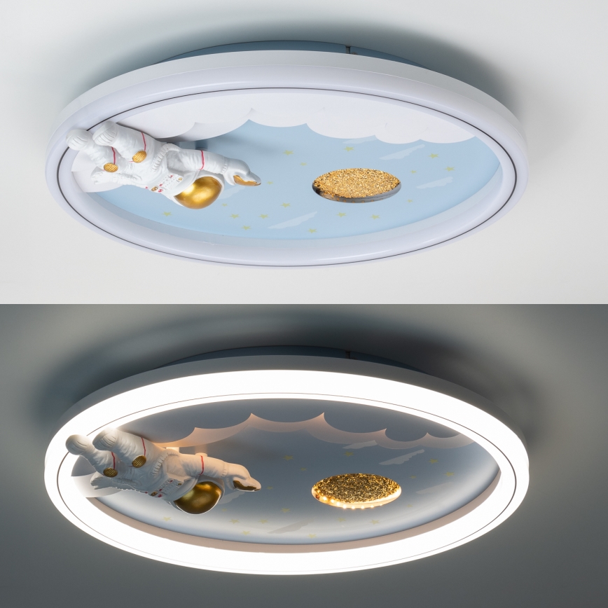 Línea Zuma - Plafón LED regulable para niños LED/42W/230V 3000/5700K astronauta