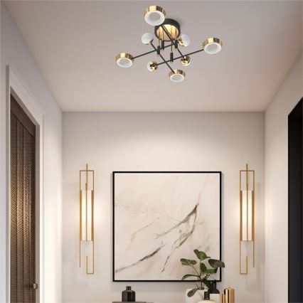 Zuma Line - Plafón LED regulable de montaje en superficie LED/60W/230V dorado/negro