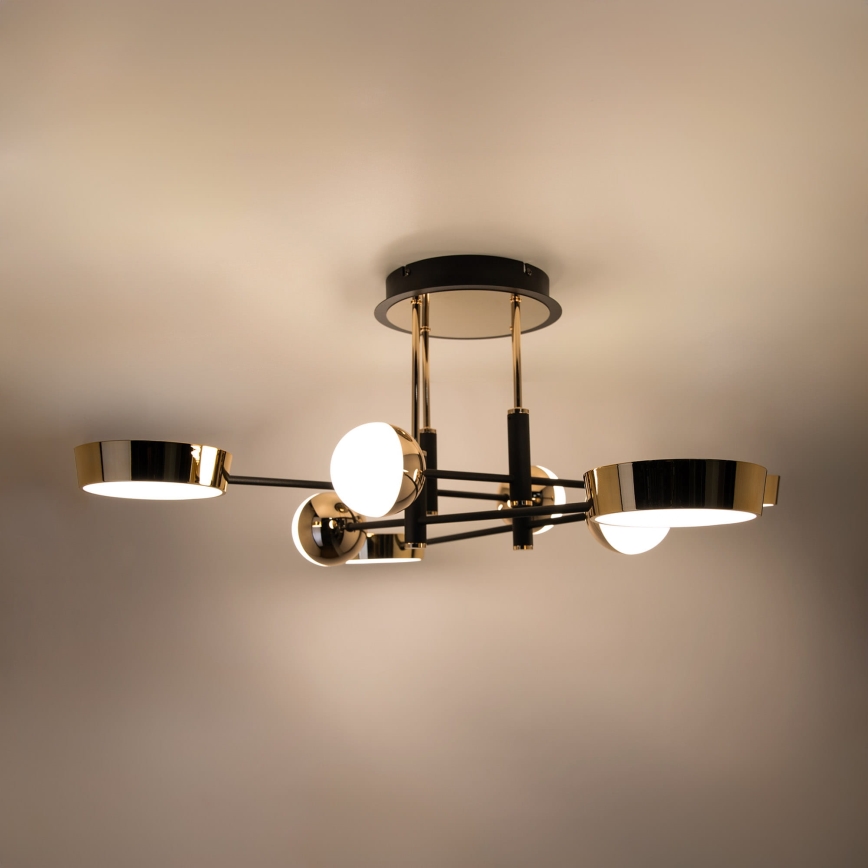 Zuma Line - Plafón LED regulable de montaje en superficie LED/60W/230V dorado/negro