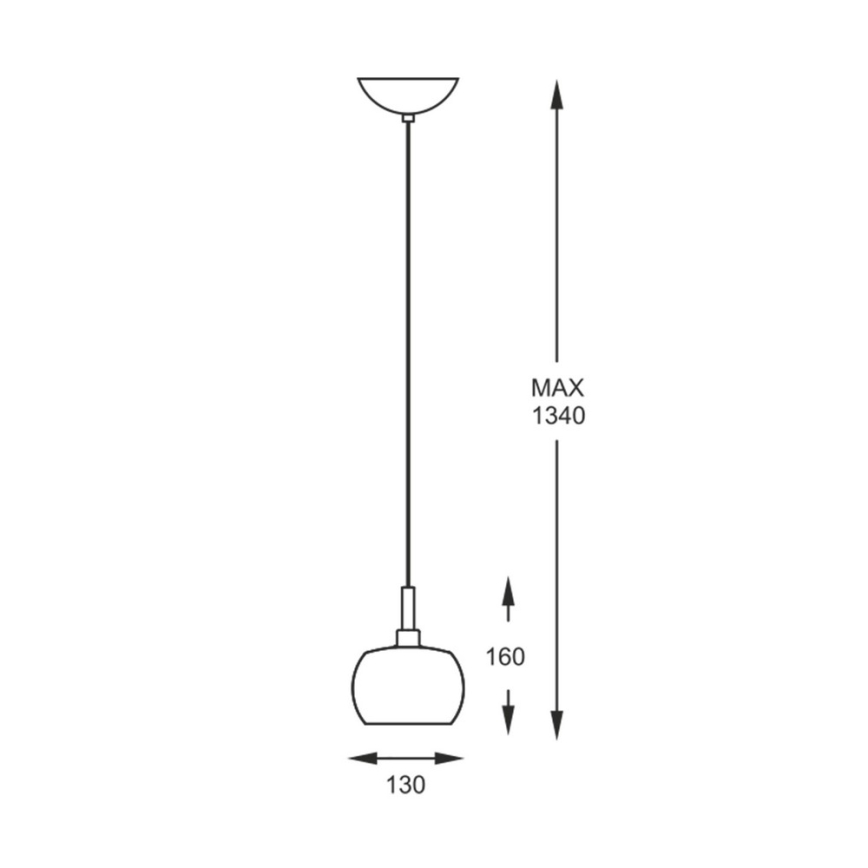 Zuma Line - Plafón de cristal sobre cable 1xG9/42W/230V