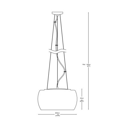 Zuma Line - Lámpara de cristal de cable 5xG9/42W/230V