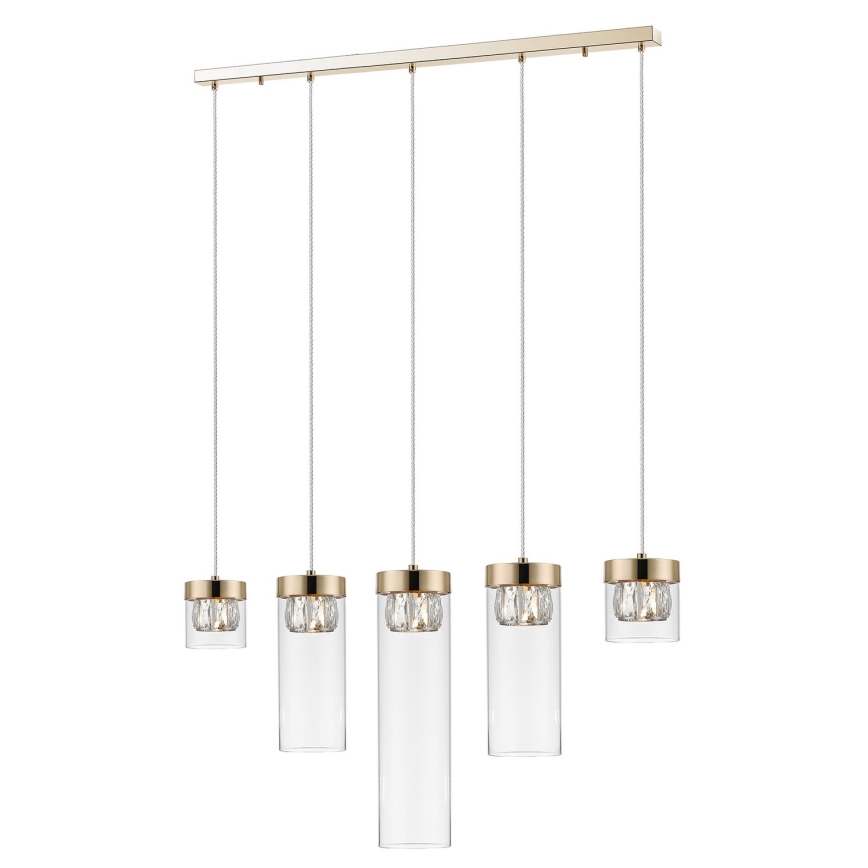 Zuma Line - Lámpara de cristal de cable 5xG9/28W/230V