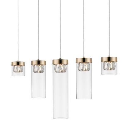 Zuma Line - Lámpara de cristal de cable 5xG9/28W/230V