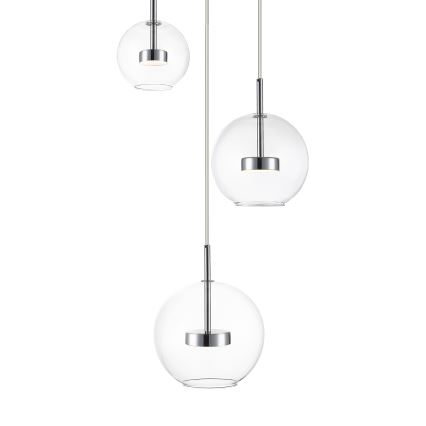 Zuma Line - Lámpara LED colgante 3xLED/5W/230V cromo brillante
