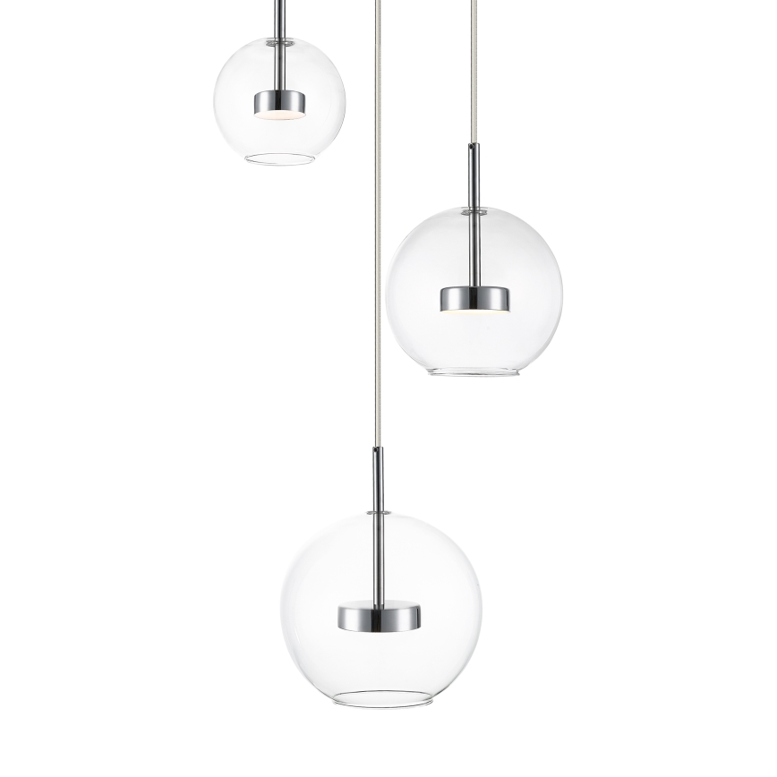 Zuma Line - Lámpara LED colgante 3xLED/5W/230V cromo brillante