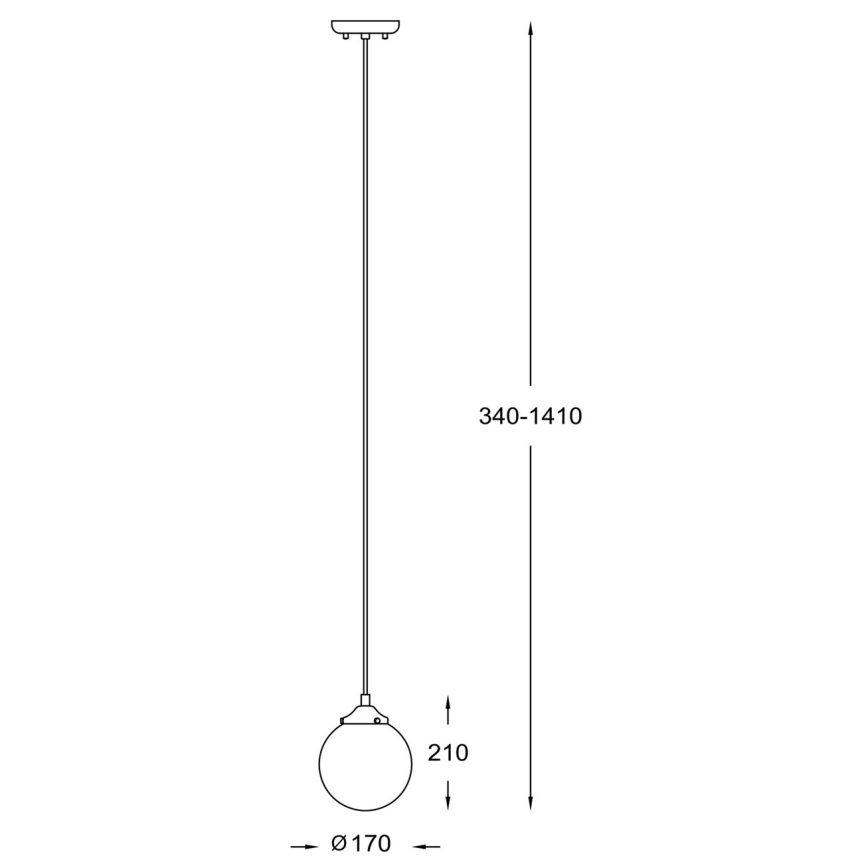 Zuma Line - Lámpara de araña de cable 1xE27/40W/230V