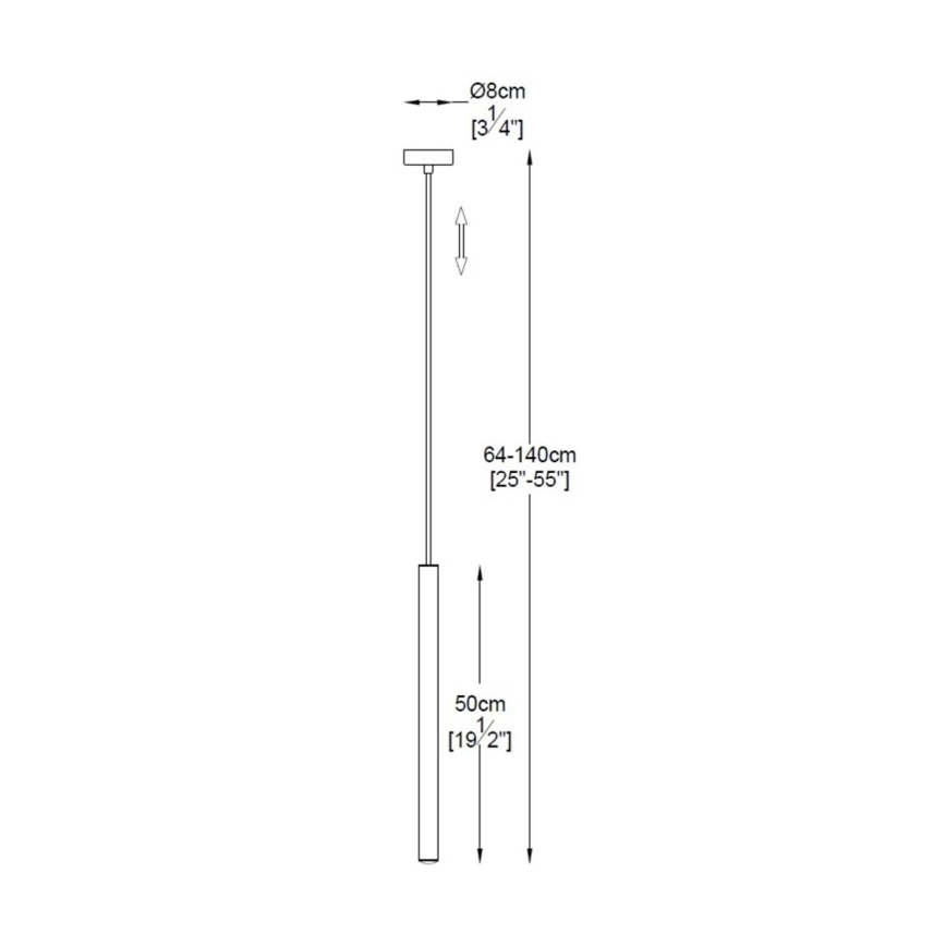 Zuma Line - Lámpara LED colgante LED/5W/230V negro