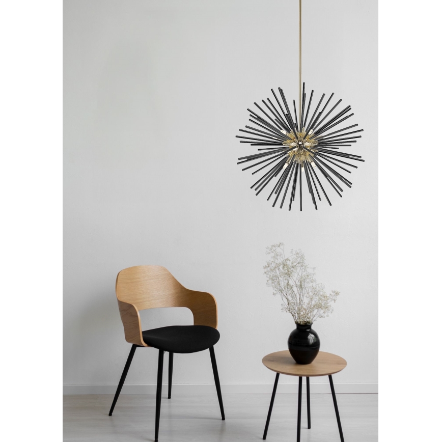 Zuma Line - Lámpara colgante 9xG9/42W/230V dorado/negro