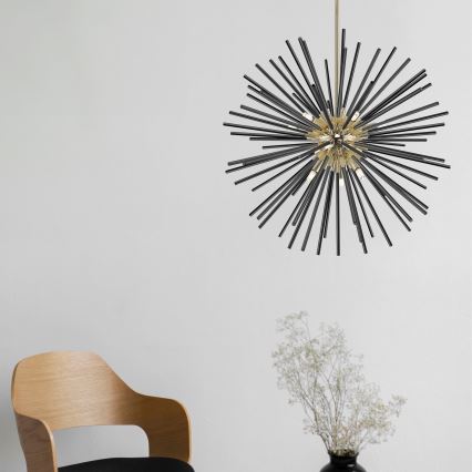 Zuma Line - Lámpara colgante 9xG9/42W/230V dorado/negro