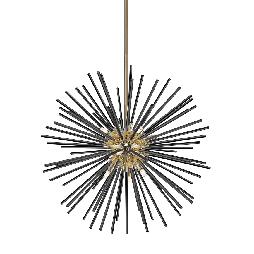 Zuma Line - Lámpara colgante 9xG9/42W/230V dorado/negro