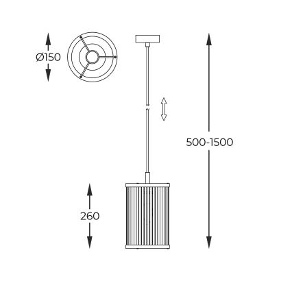 Zuma Line - Lámpara colgante 1xE14/40W/230V cromo brillante