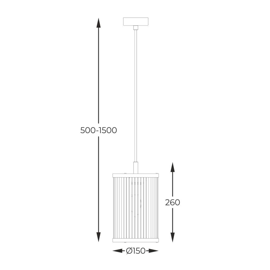 Zuma Line - Lámpara colgante 1xE14/60W/230V negro
