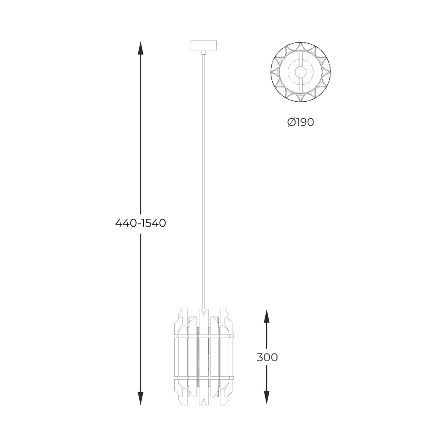 Zuma Line - Lámpara colgante 1xE14/40W/230V dorado