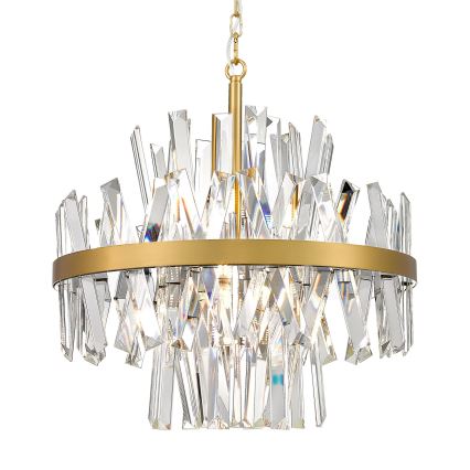 Zuma Line - Lámpara colgante con cadena 8xG9/28W/230V diá. 50 cm dorado