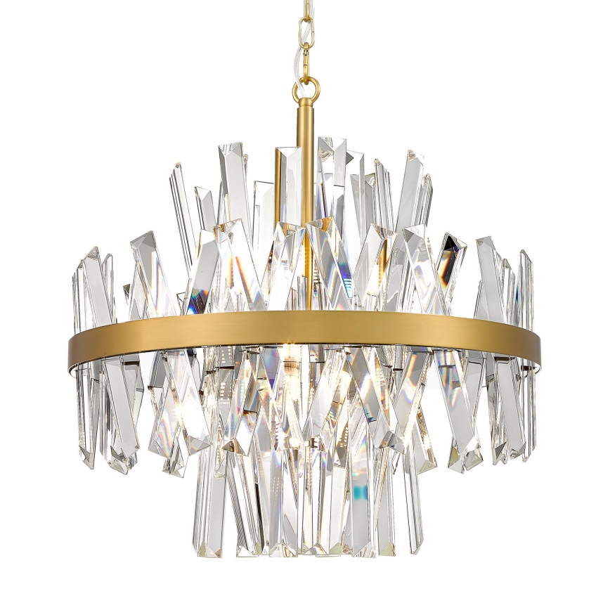 Zuma Line - Lámpara colgante con cadena 8xG9/28W/230V diá. 50 cm dorado