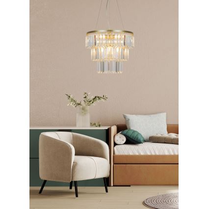 Zuma Line - Araña de cristal 4xE14/40W/230V dorado