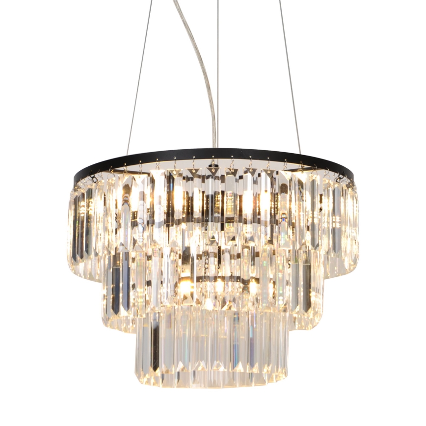 Zuma Line - Araña de cristal 4xE14/40W/230V negro