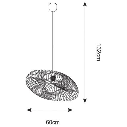 Zuma Line - Lámpara de araña de cable 1xE27/60W/230V