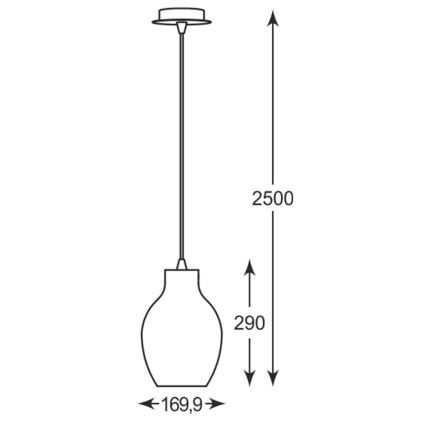 Zuma Line - Lámpara de araña de cable 1xE27/60W/230V