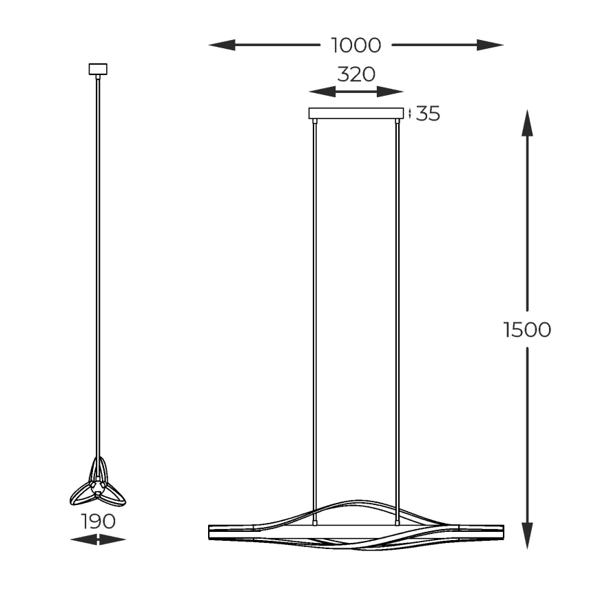 Zuma Line - Lámpara LED colgante LED/30W/230V