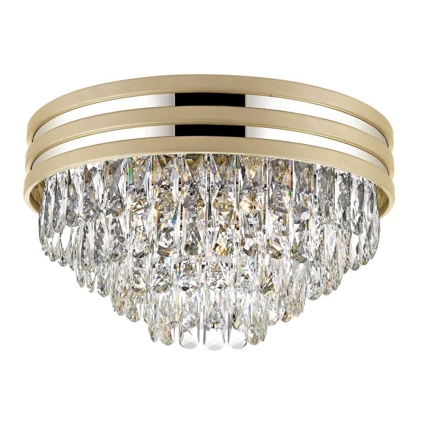 Zuma Line - Plafón de cristal 5xE14/40W/230V dorado
