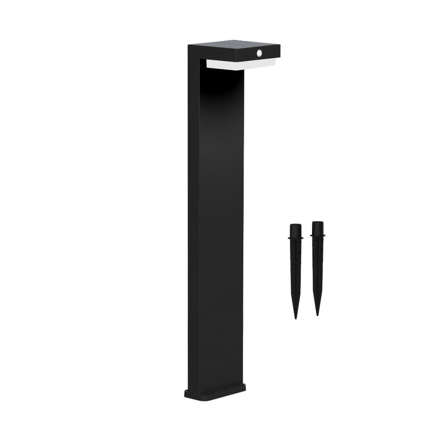 Zuma Line - Lámpara solar LED con sensor de movimiento y crepúsculo LED/4,5W/2000 mAh IP44 negra