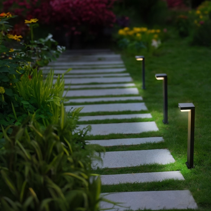 Zuma Line - Lámpara solar LED con sensor de movimiento y crepúsculo LED/4,5W/2000 mAh IP44 negra