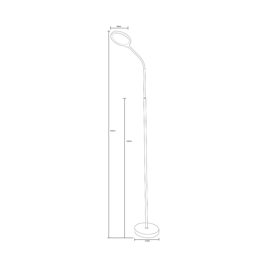 Zuma Line - Lámpara de pie LED regulable LED/10W/230V 3000/4500/6500K negro