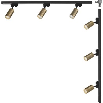 Zuma Line - Спот світильник в рейковій системі 6xGU10/35W/230V чорний/золотий