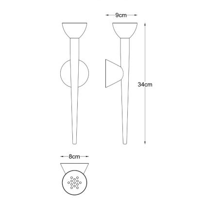Zuma Line - Aplique de pared LED/5W/230V dorado
