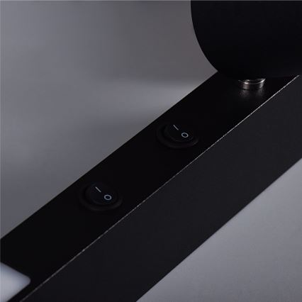 Zuma Line - Lámpara de pared LED con foco 1xGU10/5W/230V + LED/8W negra